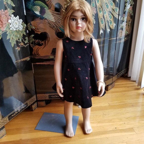 Black Velvet Jumper Dress 